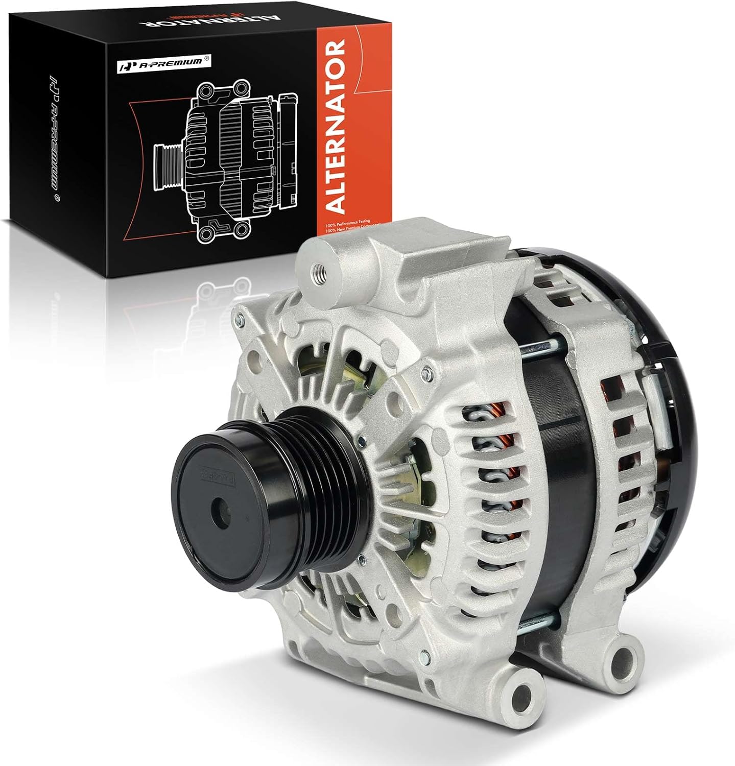 A-Premium 180A Alternator for Ram ProMaster 1500/2500/3500 2014-2021 3.6L V6 - 6-Groove Decoupler Pulley, CW