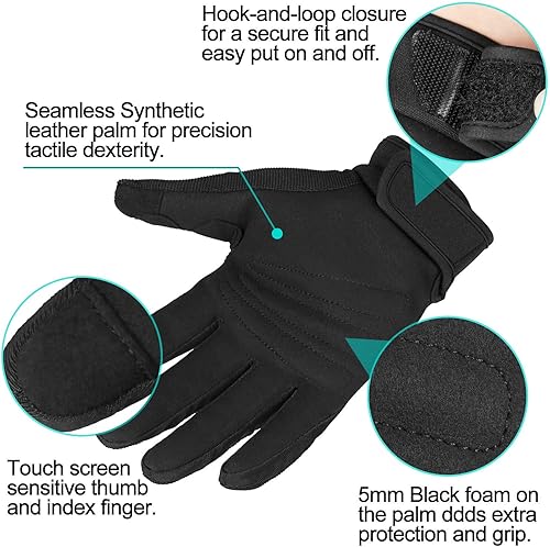 Miniatura 2 de OZERO 2 pares de guantes de trabajo utilitarios para hombres y mujeres guantes tácticos para pantalla táctil, absorción de golpes flexibles para
