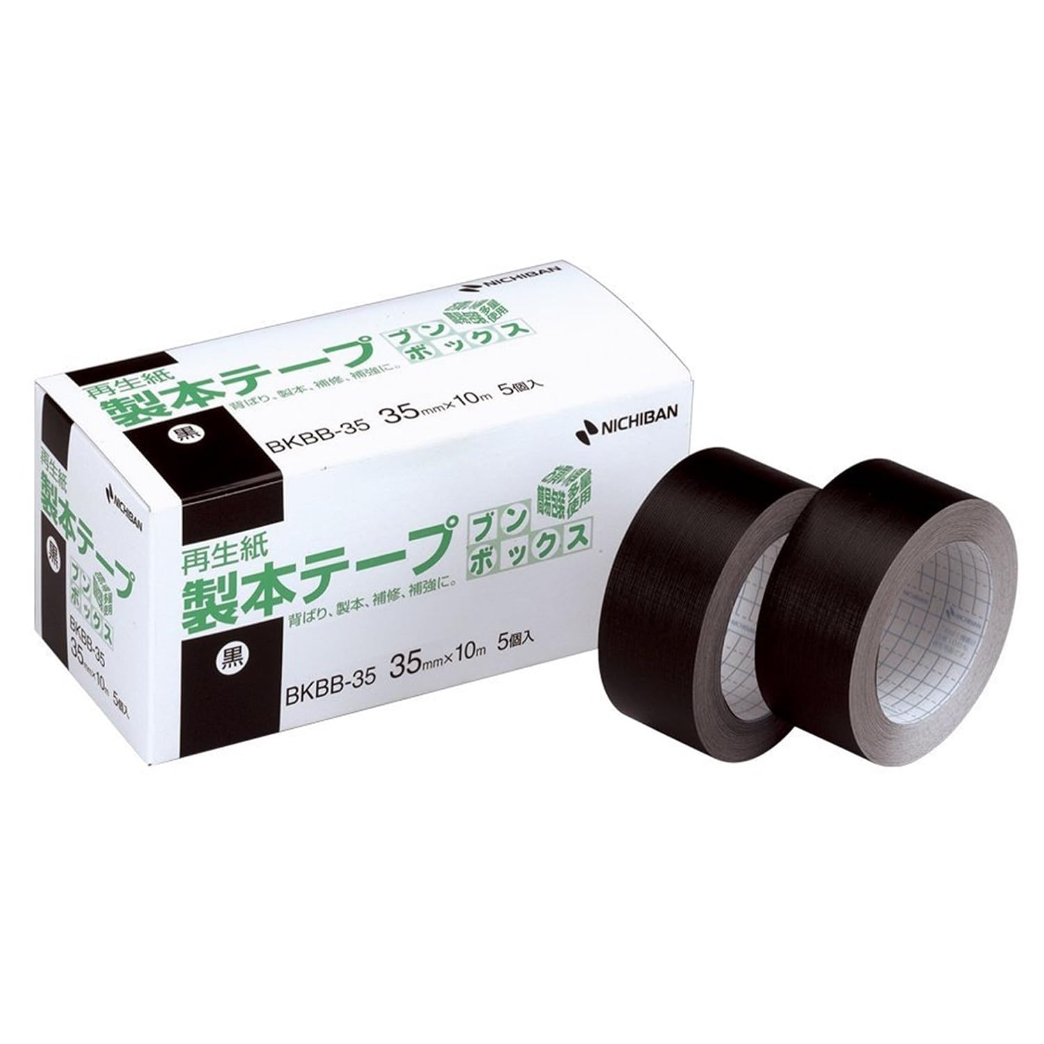 Nichiban BKBB-35 Binding Tape, 1.4 inches (35 mm) x 32.8 ft (10 m) Roll, 5 Rolls