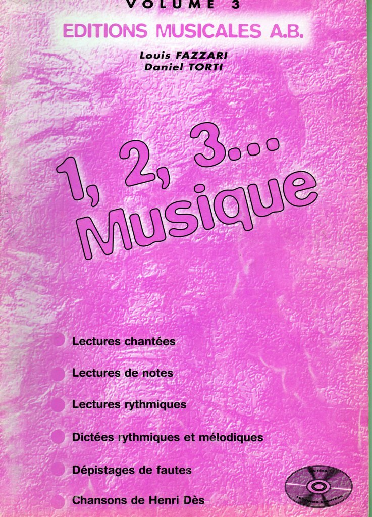 1,2,3 musique livre élève volume 3 libro de texto pedagógico musical infantil 2