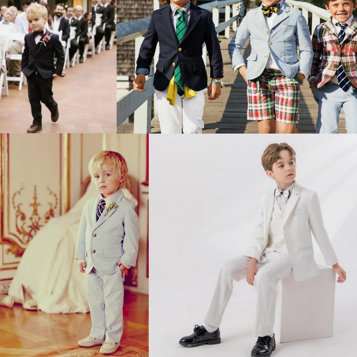 Boys Formal Blazer School Jacket Plus Size Button Sport Coats for Kids Outwear Dinner Party