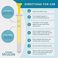 Vista 5 de Mylicon Gotas para alivio de gases para bebés, 0.5 onzas, paquete de 2