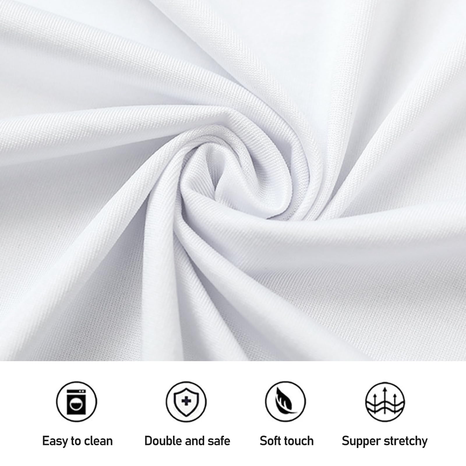 Couverture Housses de Chaise Mariage, 10 Pièces Housse de Chaise Extensible, Lavable Universel Housses de Chaise de Salle à Manger, Housse de Salle à Manger pour Mariages Banquets Cérémonie Hôtel