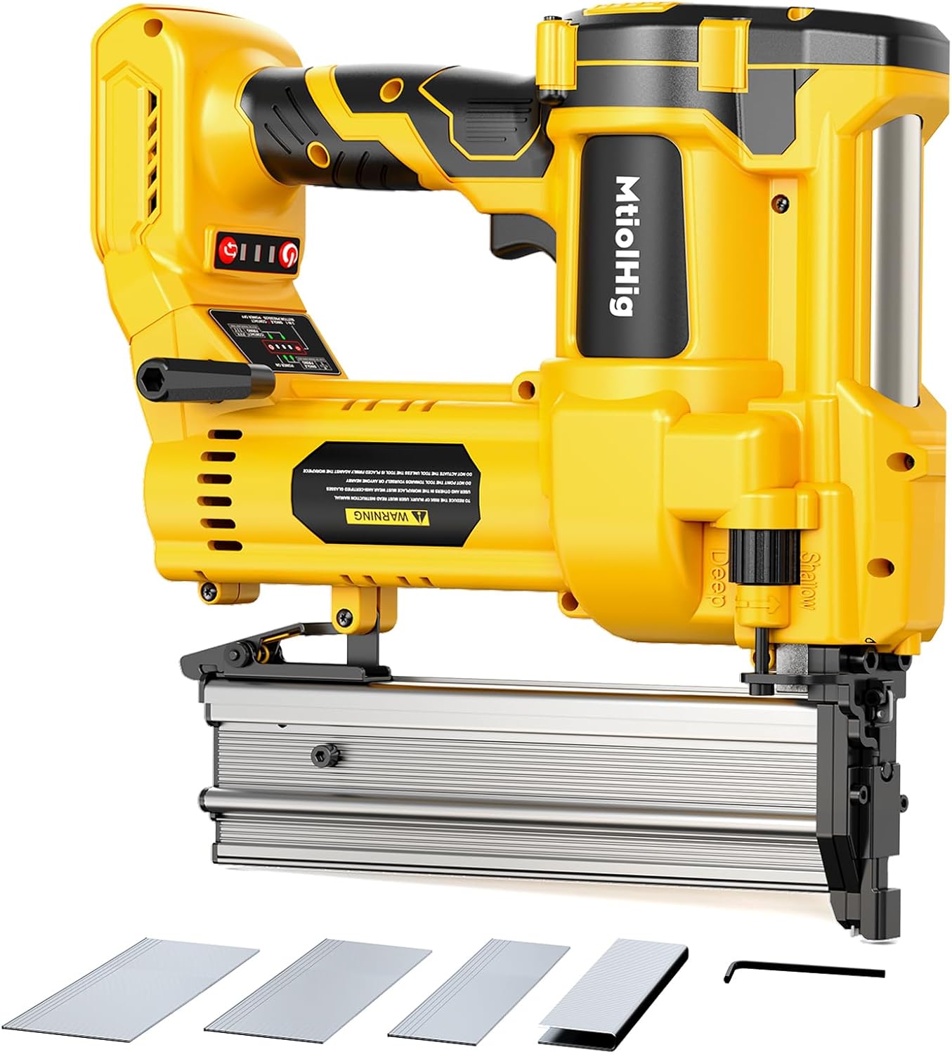 MtiolHig Cordless 2Inch Brad Nailer Compatible with Dewalt 20V Battery, 2-in-1 Staple Gun, 18 Gauge Nail Gun Battery Powered with 1000 Nails for Wood Carpentry, 7.2LB (No Battery) 2026 New Version