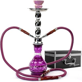 GSTAR Deluxe Series: 17" 2 Hose Hookah Complete Set w/Travel Case (Lavender Purple)