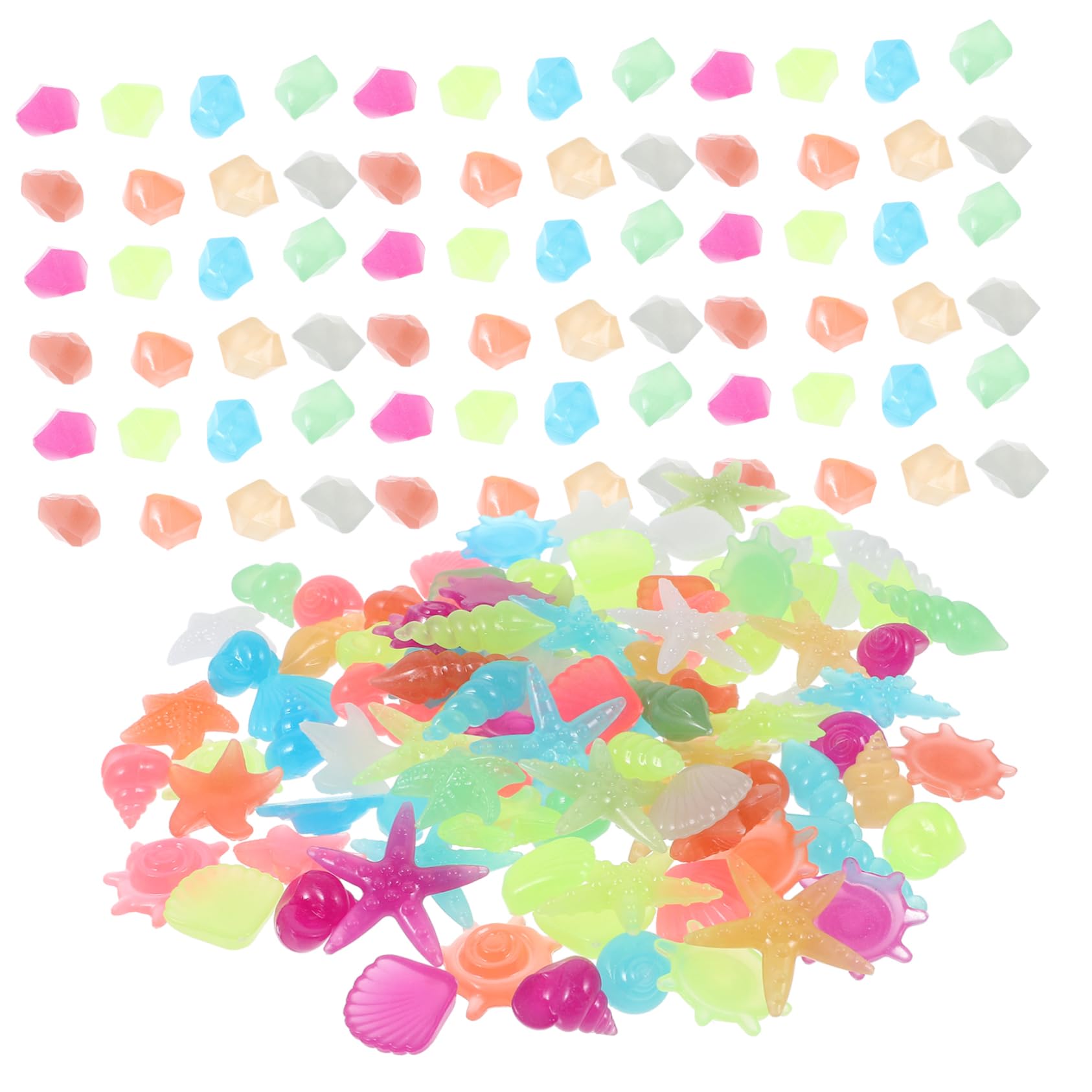 Anneome Glowing Pebbles Landscape Stone 200pcs Night Light Decorative Rocks Fish Tank Aquarium Ornaments