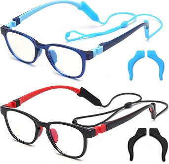 JM Kids Blue Light Glasses, Computer Gaming Grasses for Girls Boys Age 3-10, Anti Blue Ray TR90 Eyeglasses