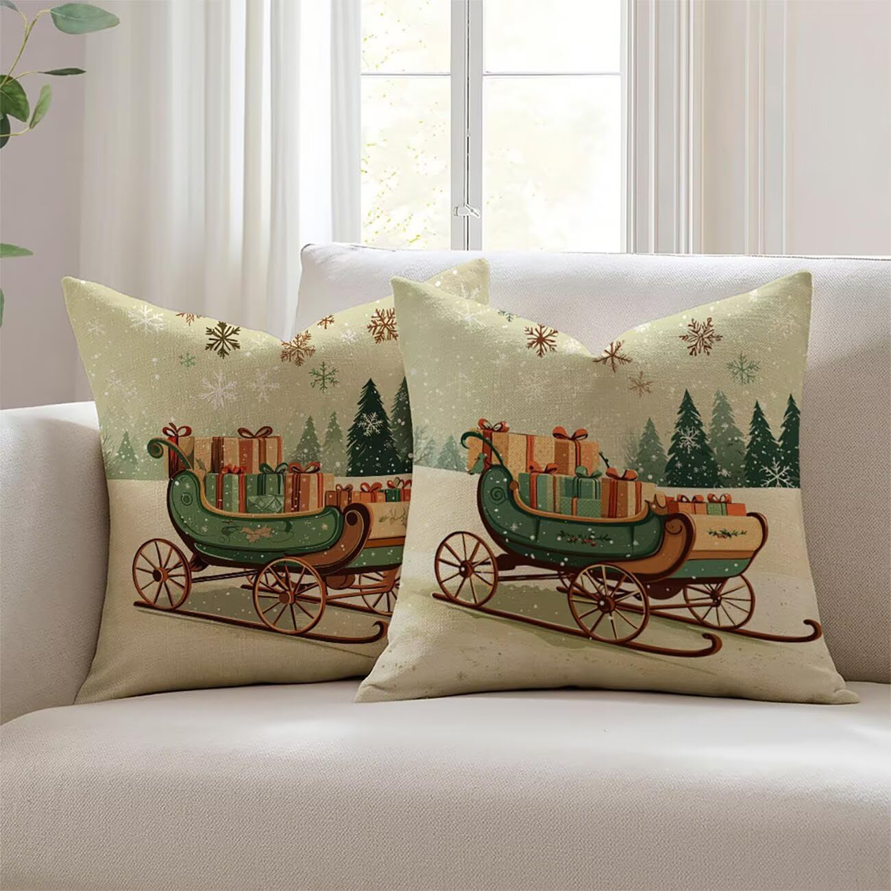 Coussins extérieurs imperméables 60x60cm housse de coussin lin canapé salon jardin JL-4835