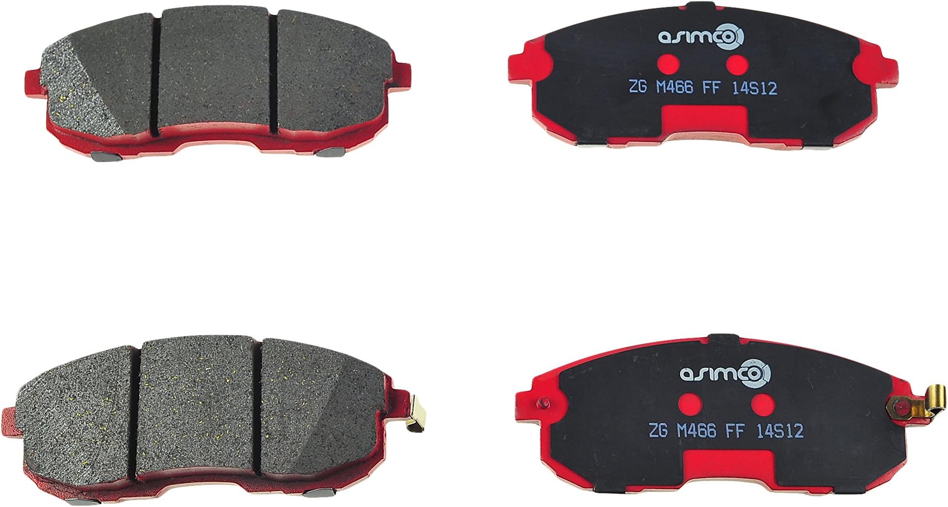 ASIMCO USA ATD815-1710W Advanced Technology Brake Pad Service Kit, 4 Pads