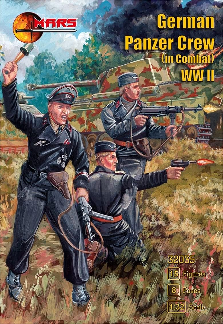 MSF Mars Figures 32035-1/32 German Panzer Crew (in Combat) WWII Scale Model kit
