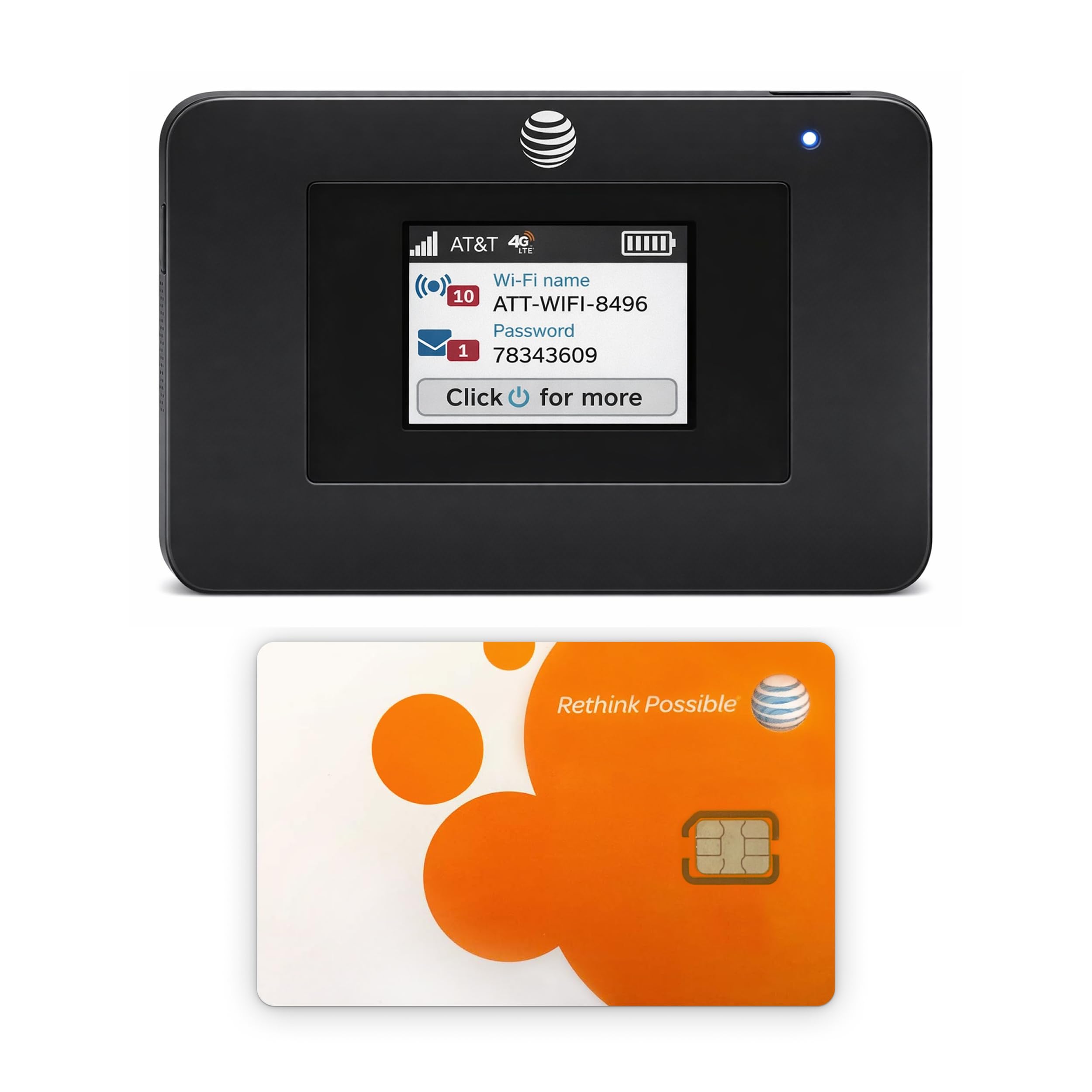 AT&T Unite Express 4G LTE Mobile Hotspot, AC797-100NAS, AirCard 797 Wi-Fi 5 Cellular Wireless Router, LTE Cat-13 Internet Speeds up to 400 Mbps, Perfect for Travel & Work, EVDO-LINK Bundle-image-19