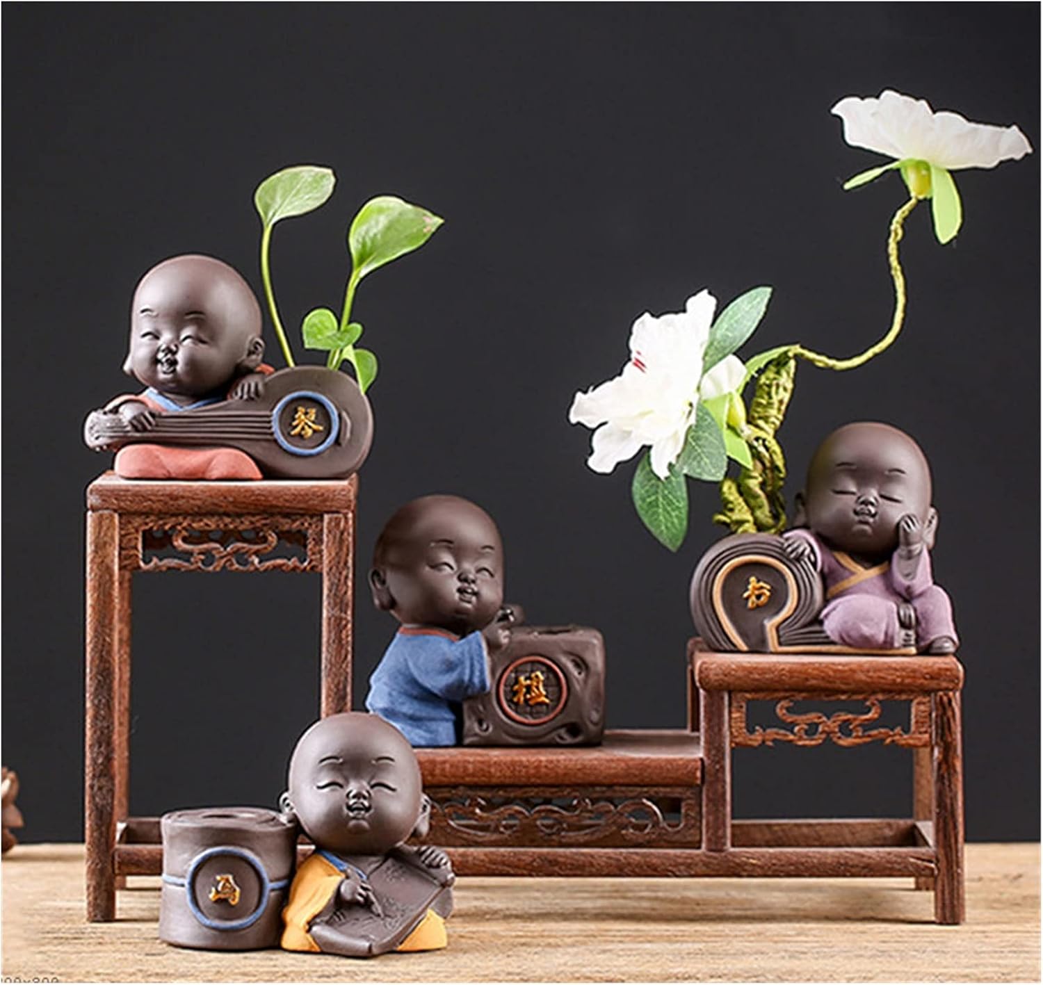 QiQi shop 創造的な紫色の砂茶ペットかわいい人形の装飾品手作りティープレイ卓上ジュエリーブティック工芸品 (Color :