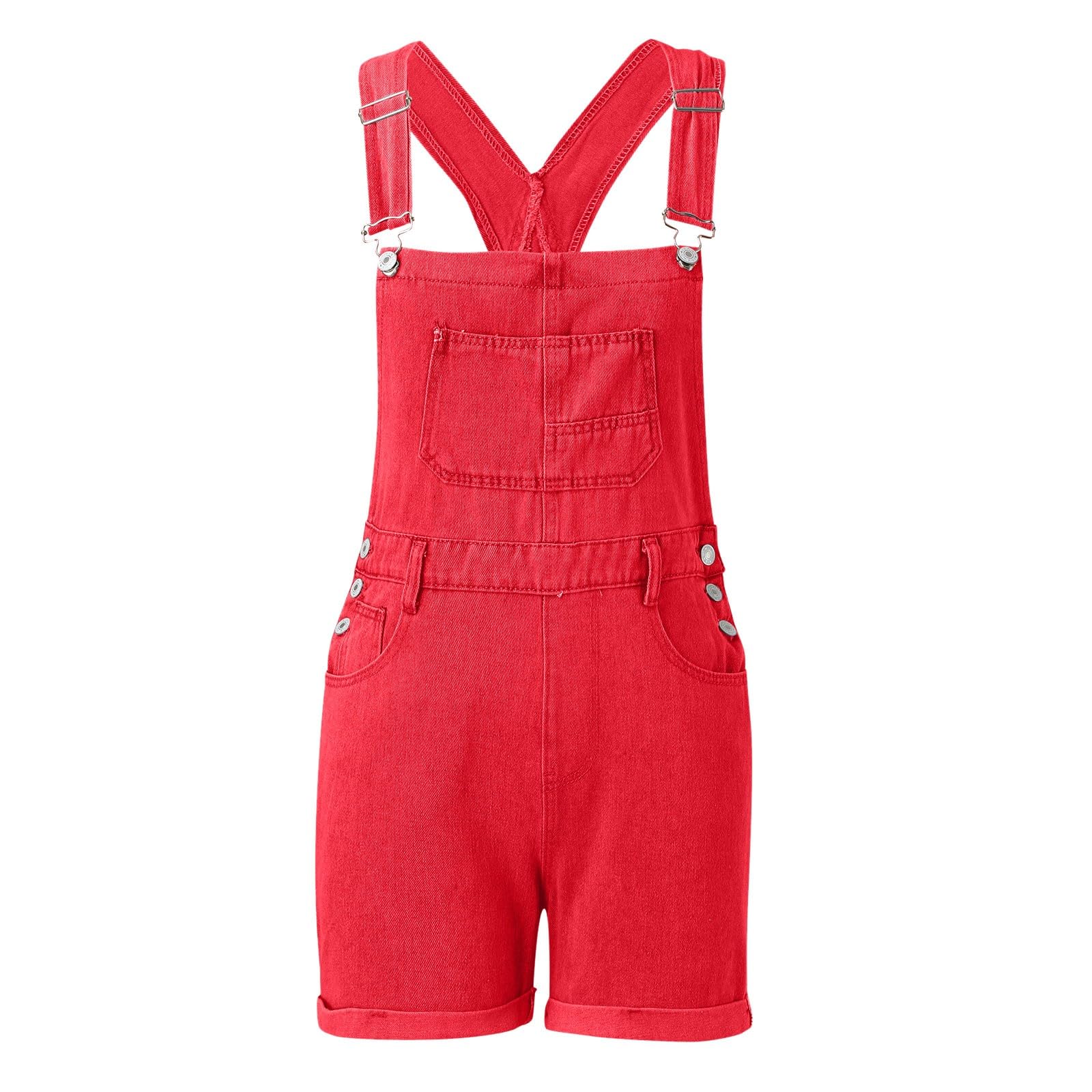 Generisch Categoria di prodotto: tuta da donna elegante e flessibile, salopette in jeans, per il tempo libero, elasticizzata, regolabile, a gamba corta