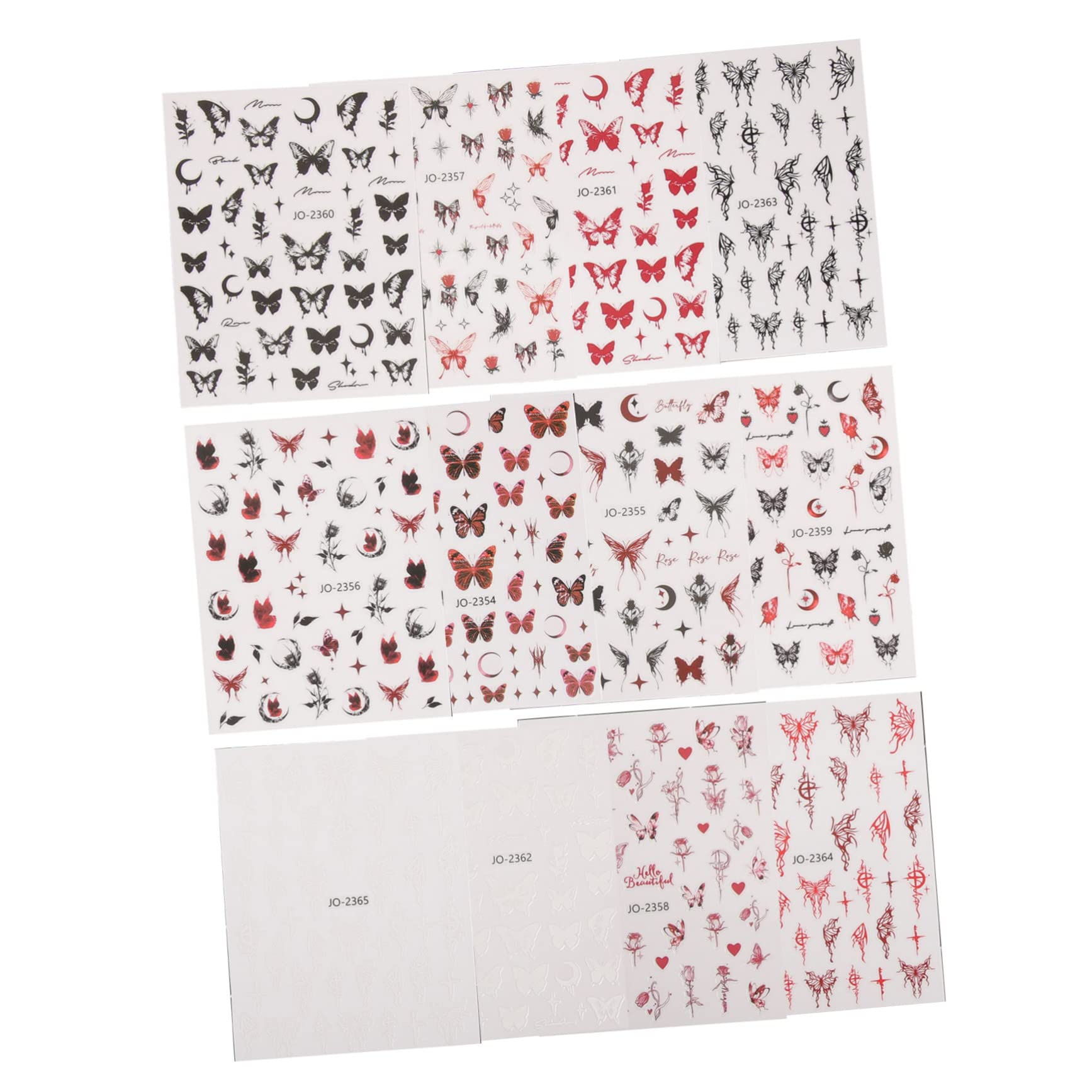 Healeved 60hojas Pegatinas De Uñas De Oscura Para Decoración De Uñas Fácil Aplicación y Diseño Creativo Para Decoraciones Variadas