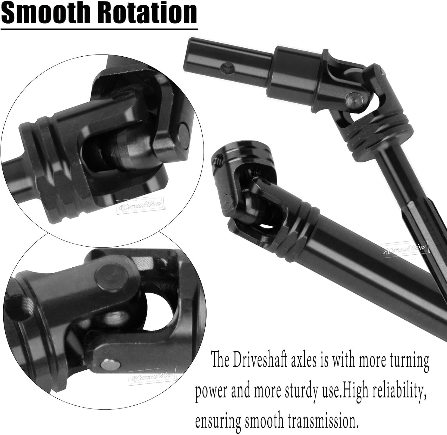 RC Driveshafts w/Wheel Hex Upgrades Part for 1/10 Kraton 4x4 4S V2 BLX,Outcast 4x4 4S V2 BLX(Only Fit for V2),Harden Steel 45# Front Rear CVD Axles & Wheel Hex Hub,4PCS,Black w/Black