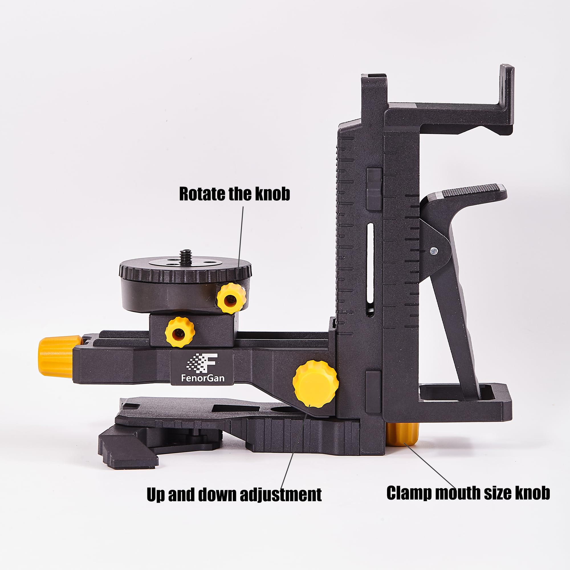 Kit de accesorios de nivel láser FenoGan base de 360°, soporte de estabilidad de base mejorado, con interfaz roscada de 5/8 pulgadas, base giratoria magnética multifuncional con ajuste de ángulo de
