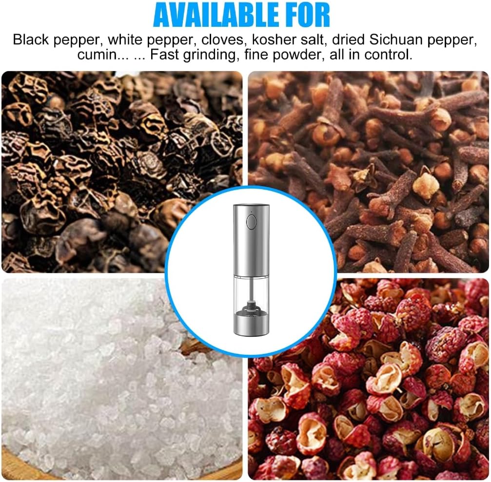 Electric Salt and Peppers Grinder Adjustable Coarseness Salt Peppers Mills