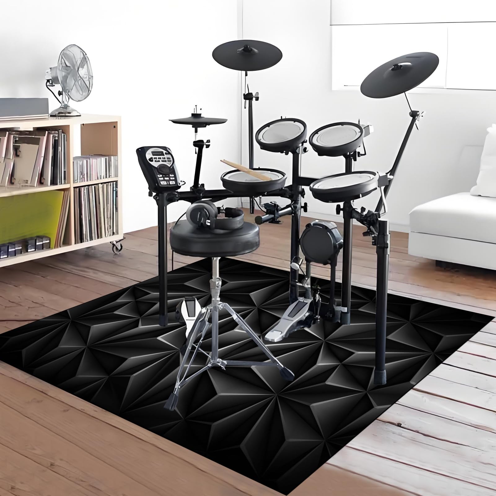 Tapis de Batterie 180 x 150 cm Tapis de Tambour Insonorisé Tapis Batterie electronique Tapis de Protection pour Accessoires de Percussion Instruments de Musique Tapis de Sol Tapis Batterie
