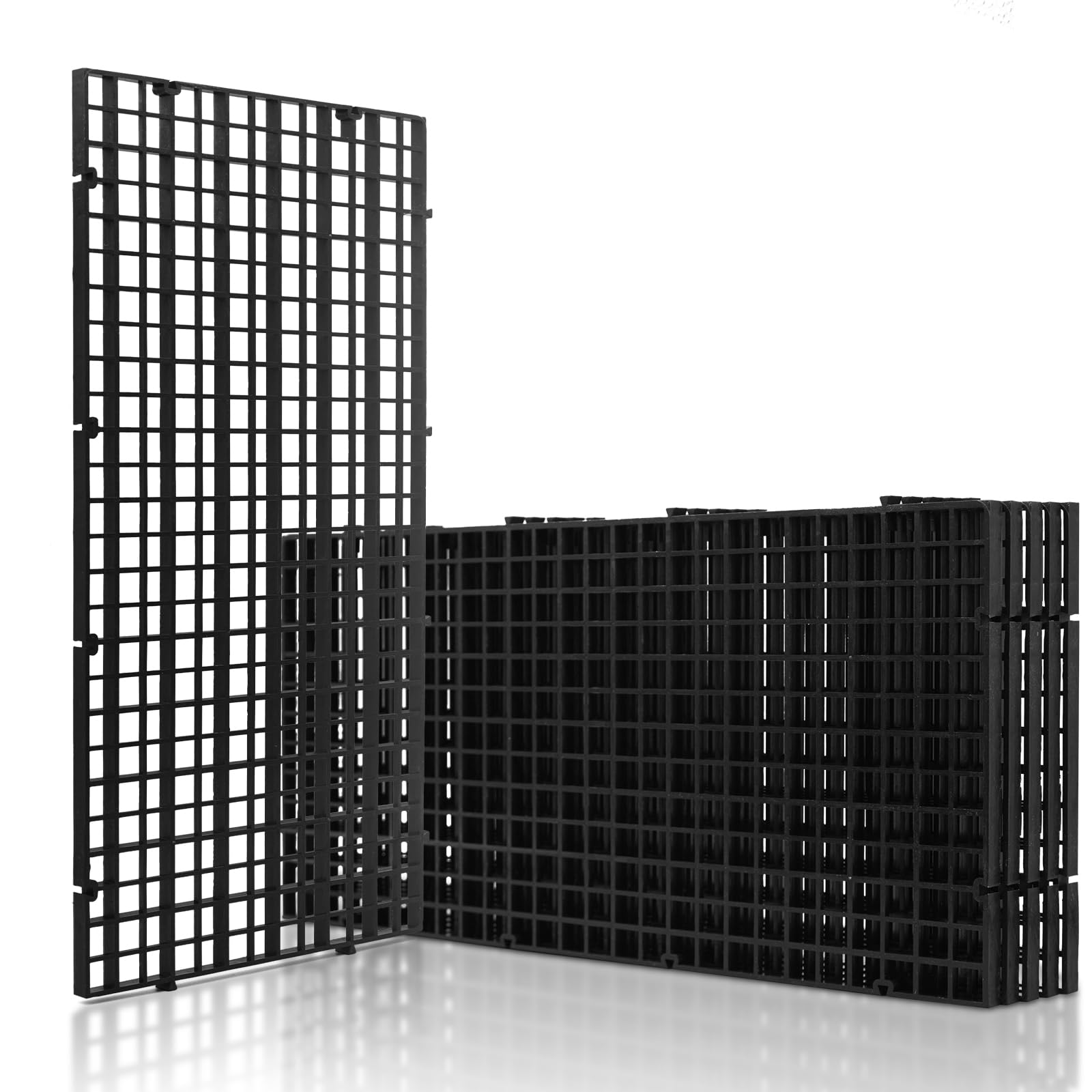 LINLAN 6 Pieces 5.9x11.8in (15X30cm) Aquarium Grid Plastic, Fish Tank Divider, Egg Crate for DIY Filtration and Bottom Protection in Aquascaping (