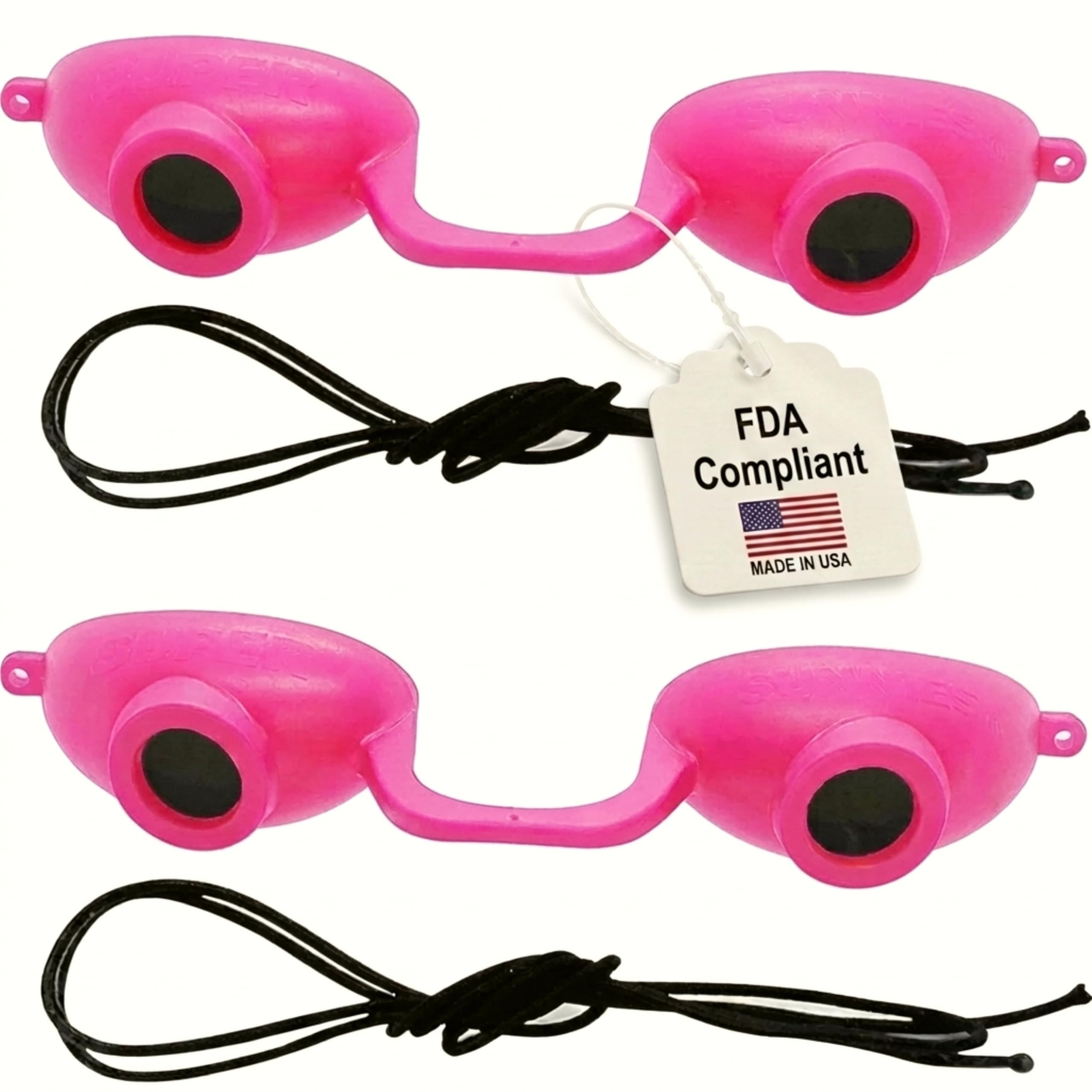 Delineador de ojos,Makeup Delineador, Delineador de ojos a prueba de agua, protección UV (2 pares, color rosa)