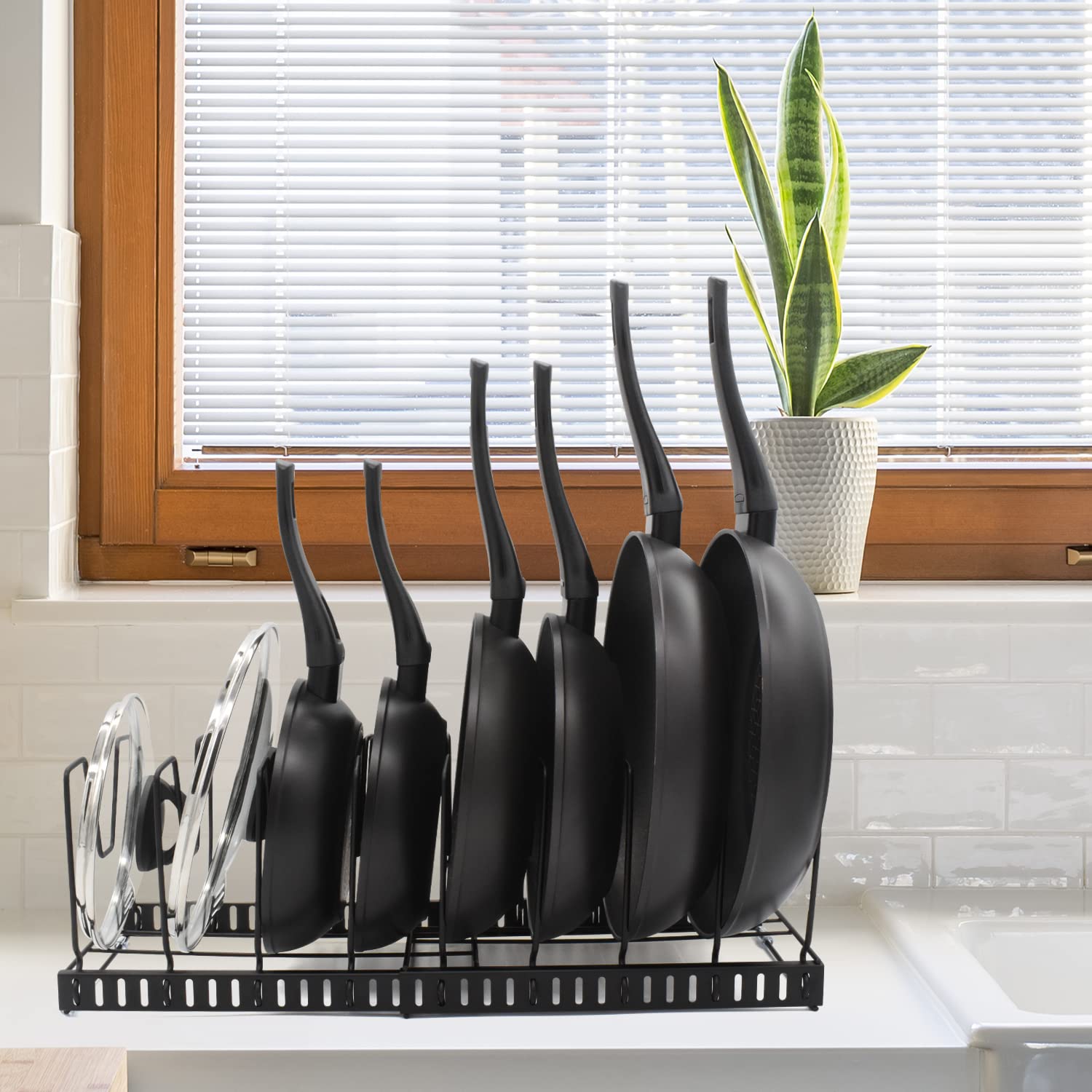 Image secondaire de Organisateur de Couvercles de Casserole - Rangement Pratique pour Cuisine