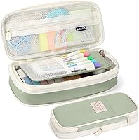 Vista 12 de KPX - Estuche para lápices de gran capacidad con cremallera, bolsa para oficina, universidad, escuela, almacenamiento de gran capacidad, organizador