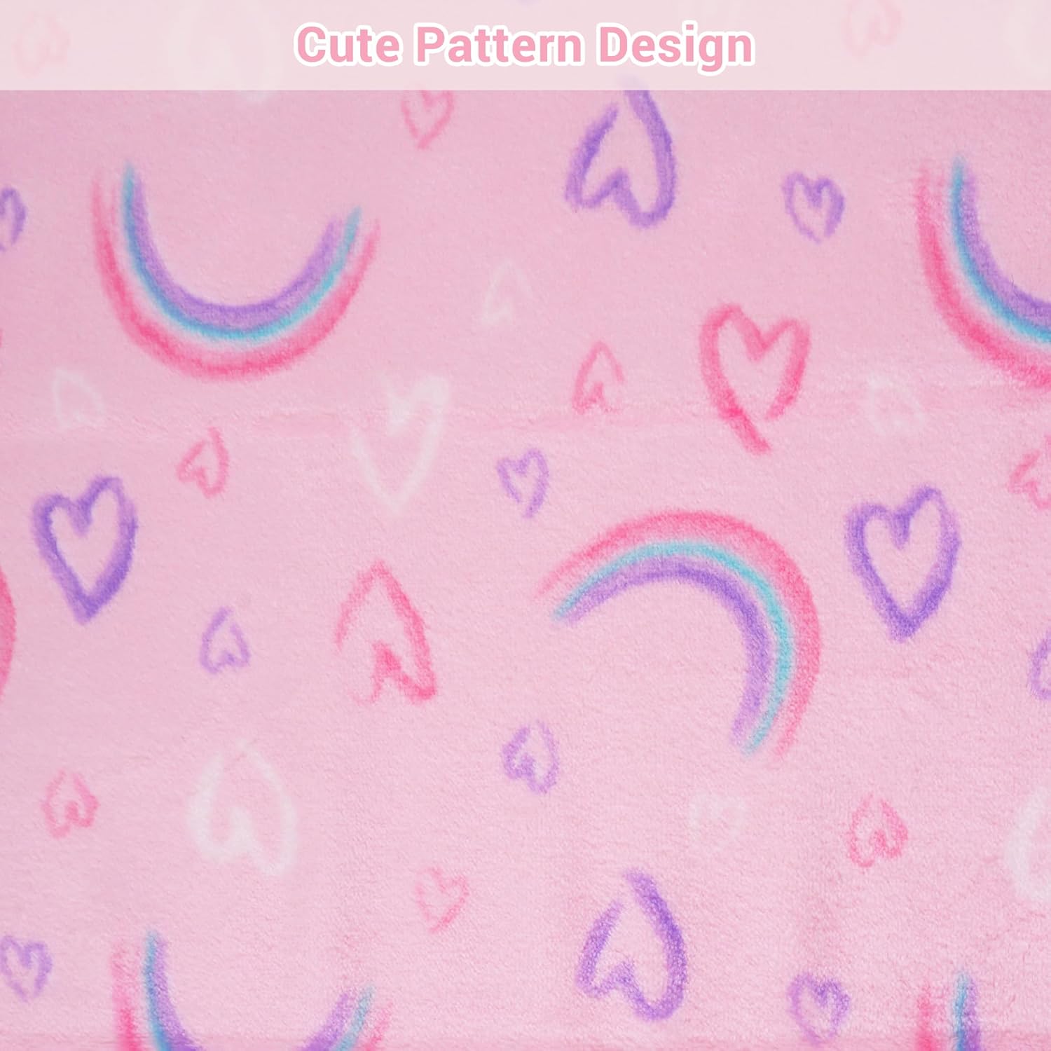 Viviland Kids Rainbow Print Blanket, Warm Lightweight Plush Throw for Boys & Girls, 50" x 60" - Image 2