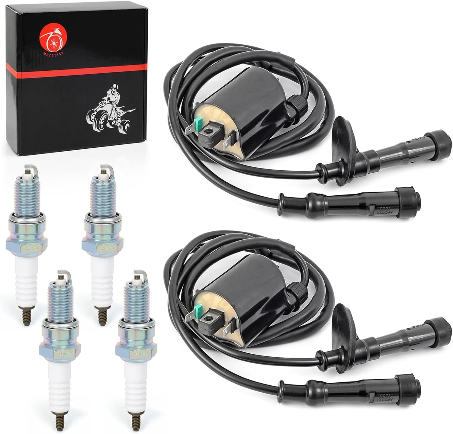 Ignition Coil Pack & Spark Plug Cap For Honda Shadow ACE Aero Spirit 750 VT750 C DC CD 1998-2019 30510-MM8-003