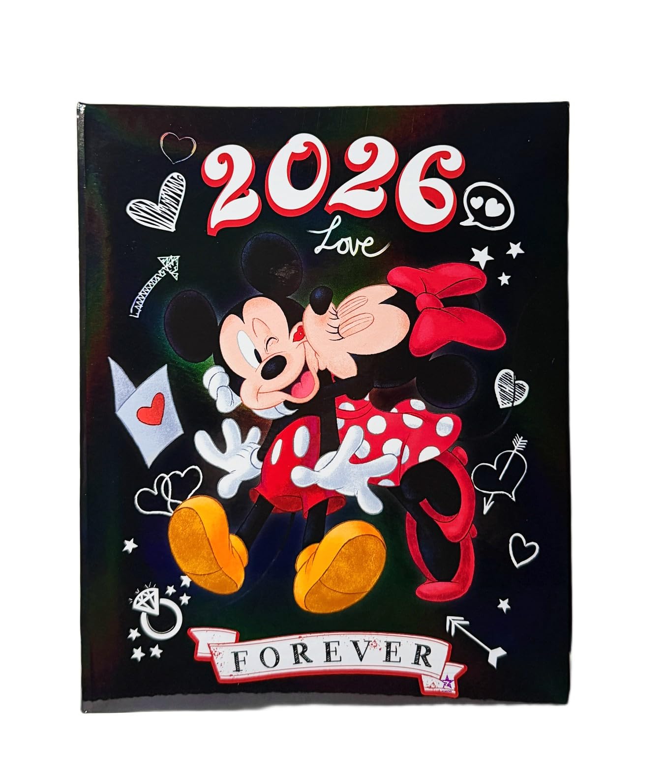 7STAR Love Forever 2026 - Álbum de fotos de 8.75 x 7 pulgadas, capacidad para 100 fotos de 4 x 6 pulgadas, álbum de recortes con páginas autoadhesivas para recuerdos de bodas, cumpleaños y vacaciones