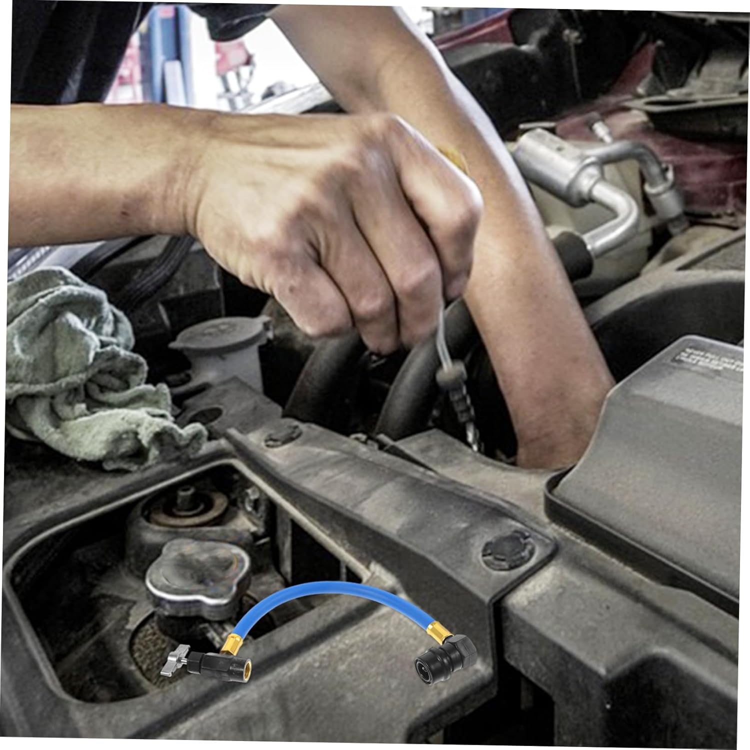 Zerodeko 5pcs Charging Hose for Vehicle Air Conditioner Flexible High-pressure Recharge Hose Easy for Filling and Enhanced Refrigeration Performance