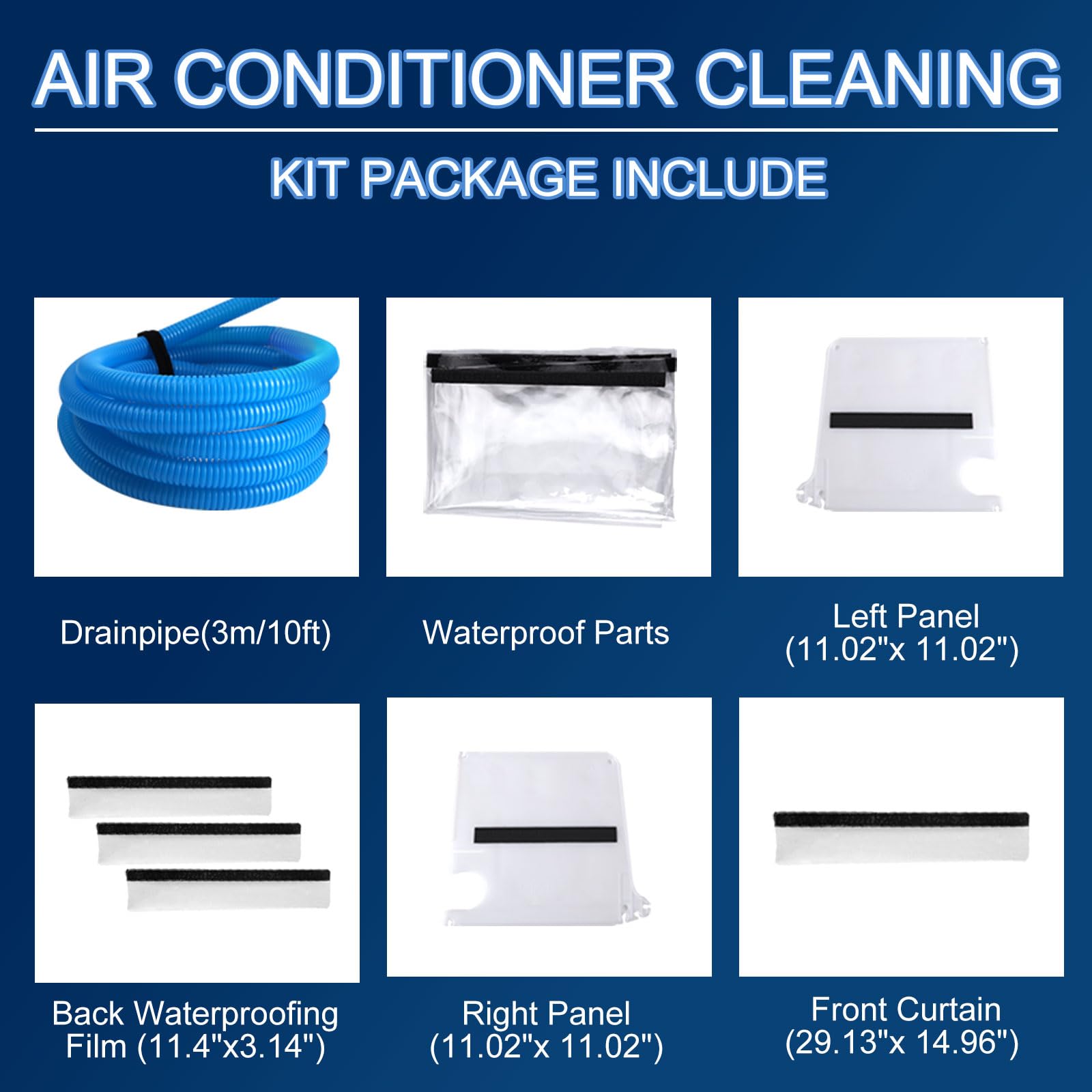 Kit de Nettoyage pour Climatiseur, Couverture Nettoyage Climatiseur Sac de Nettoyage de Climatisation Kit Nettoyage Climatisation Split Couvercle, pour Unités AC divisées