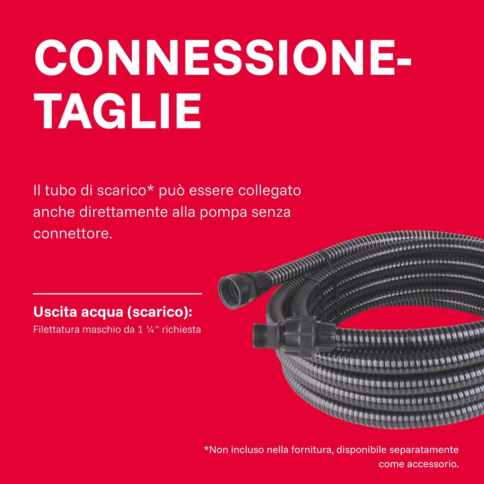 T.I.P. 30440 FlatOne 6000 INOX Pompa di dreggio e per piscine, aspirazione fino a 1 mm, portata fino a 6000 l/h, 22,5 x 16,5 x 27 cm