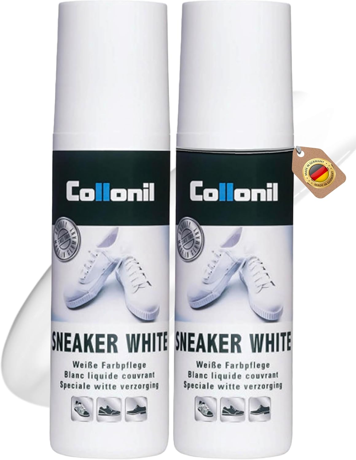Sneaker White by Collonil | White Shoe Cleaner | Liquid Cream Built-In Sponge