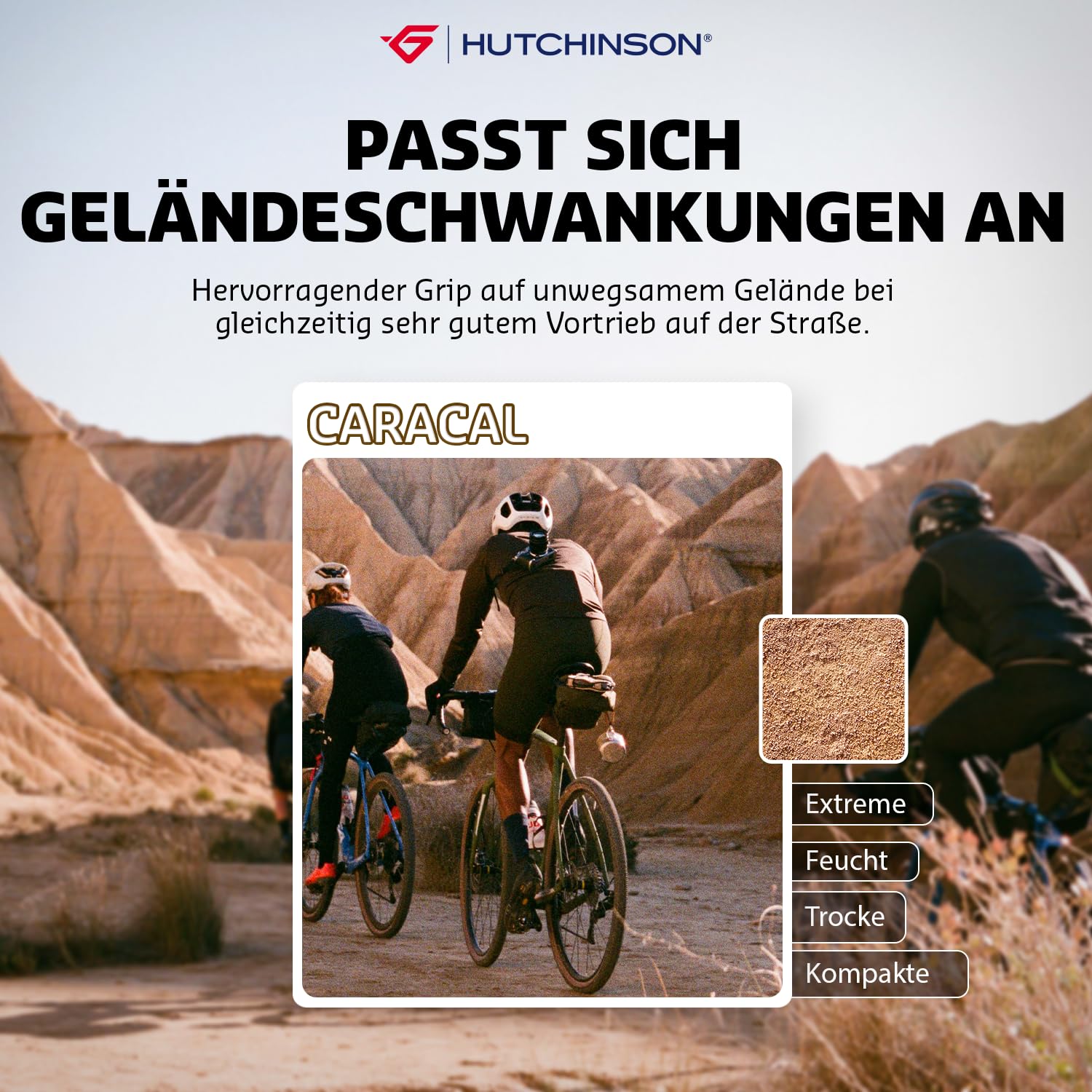 Hutchinson Caracal Tubeless Ready Gravel Reifen - Hellbraun