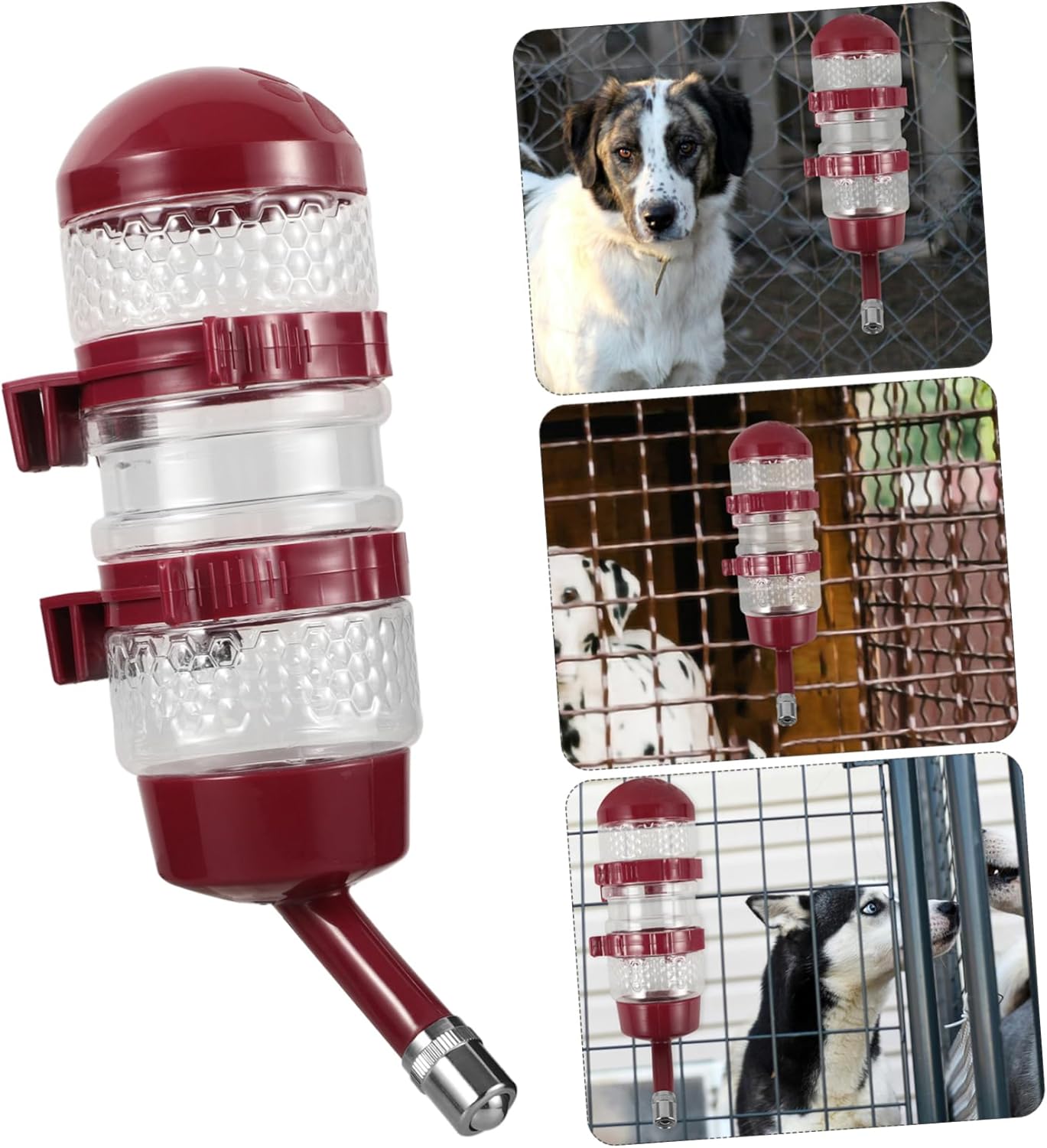 4pcs Pet Water Dispenser for Dogs and Cats Hanging Kettle Visible Water Level Leak Design for Cages and Travel for