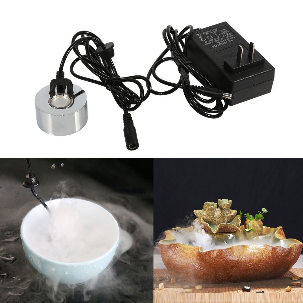 Tyenaza Nebulizzatore ad Ultrasuoni con LED per Fontane e Laghetti - Umidificatore per Interni ed Esterni con Adattatore EU
