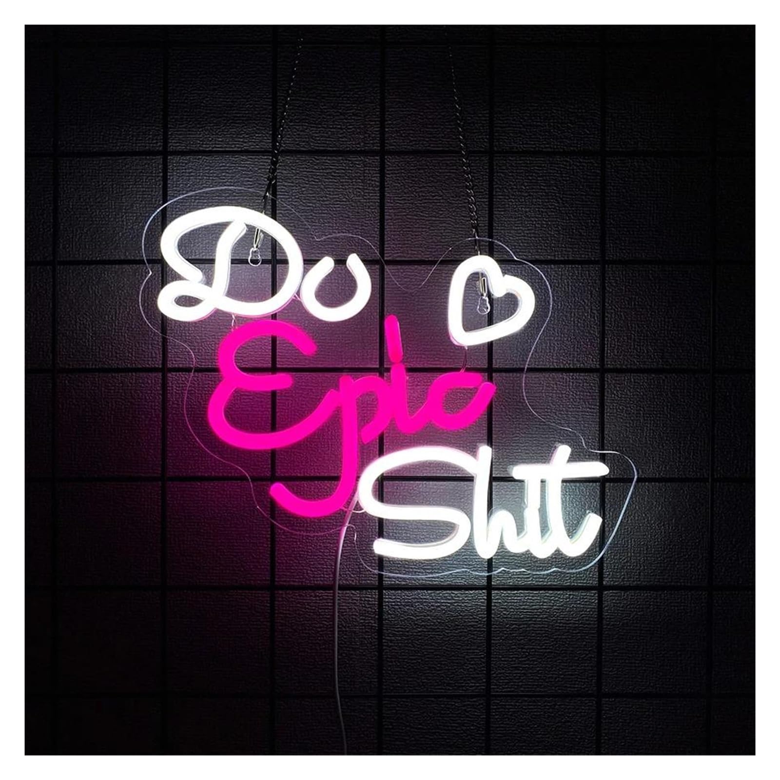 LEMST Sign Lamp Do Epic Shit Neon Sign LED Light Dimmable for Bedroom Man Cave Garage Game Room Cafe Pub Wall Decor 29.5cmx24cm/11.62inx9.45in