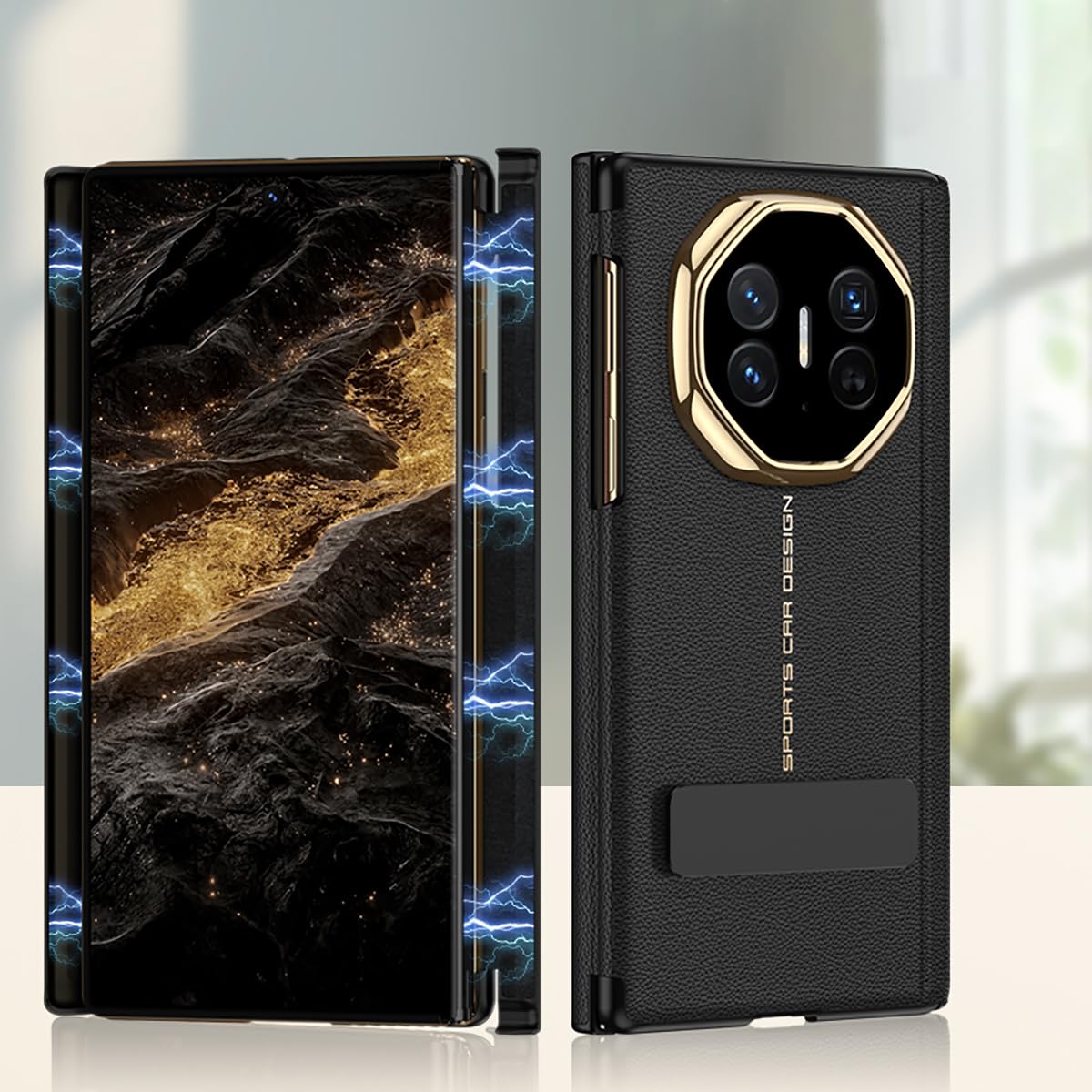 Étui Huawei Mate XT antichoc en cuir avec protection charnière - 8