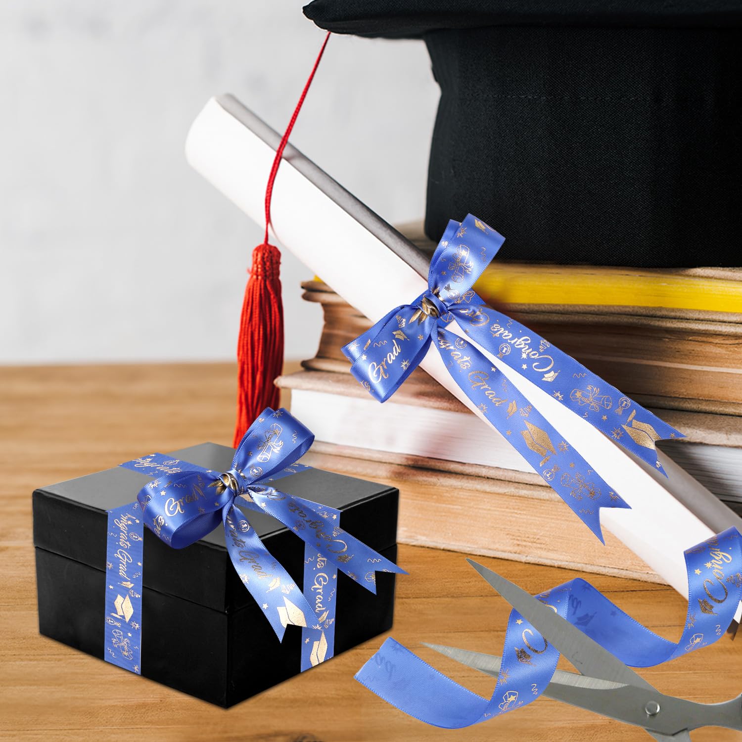 5m Heat Wrap With Cable Ties 3 Rolls Graduation Ribbon - Class Of 2024 ...