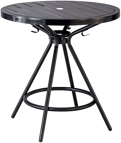 4361BL Indoor-Outdoor Table, 30" Round, Black
