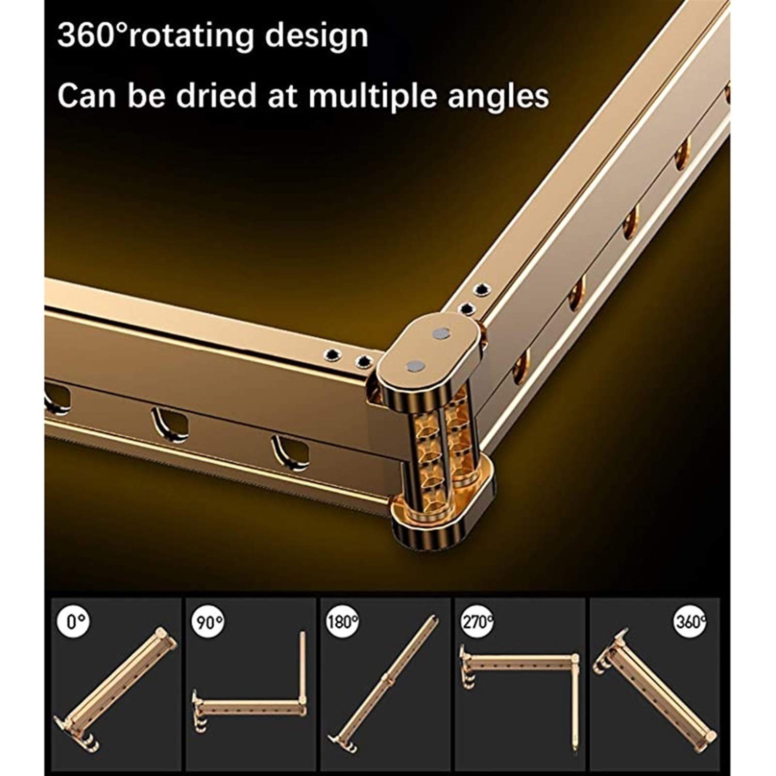 Estante de secado de ropa montado en la pared, plegable, para interiores y exteriores, ajustable, solución instantánea de armario para matrimonio, vida cálida