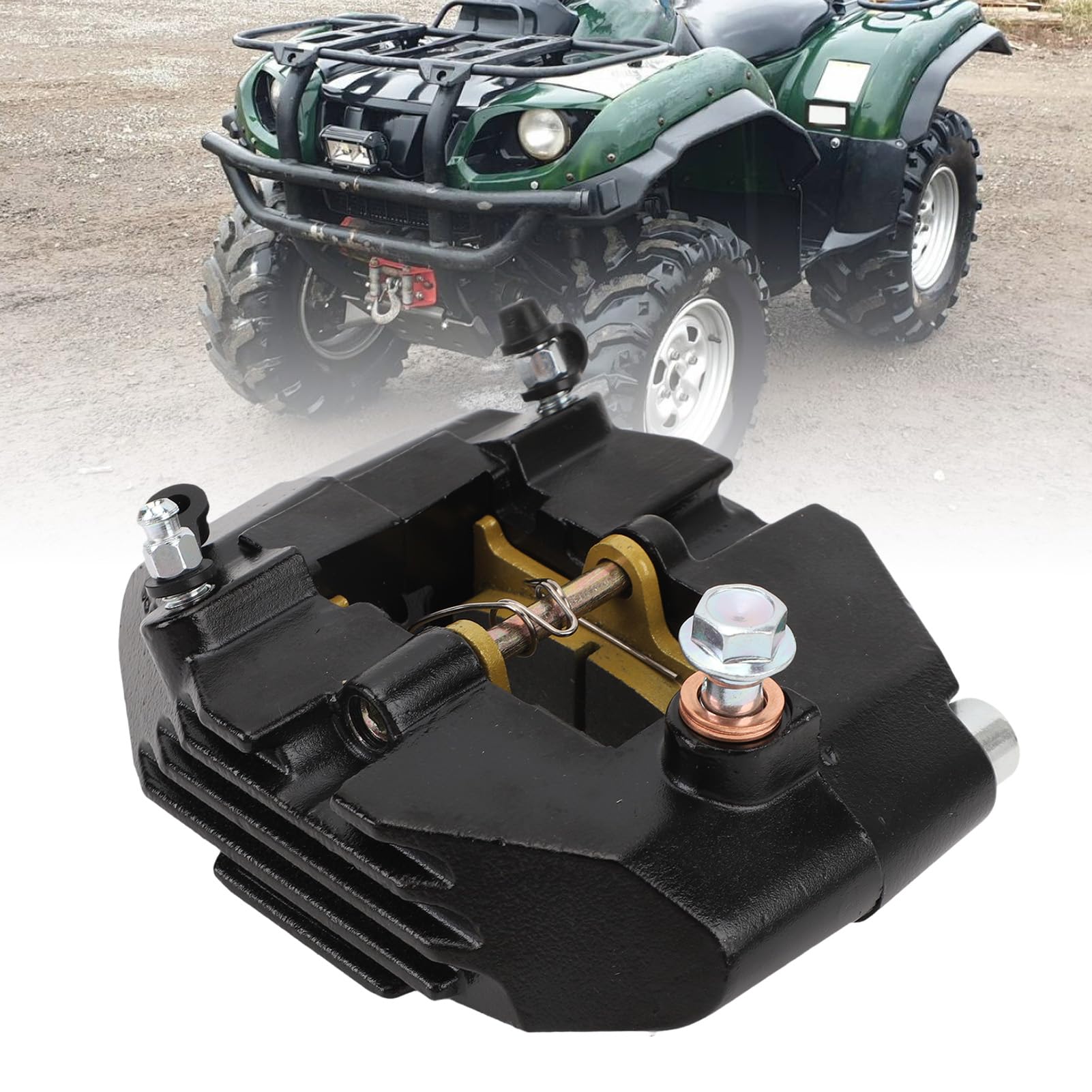 Zacisk hamulca tylnego z klockami Wysokowydajny hydrauliczny układ hamulcowy Precyzyjne sterowanie dla Grizzly 660 YFM660F 4x4 ATV 2002 2008 5KM 2580V 01 00