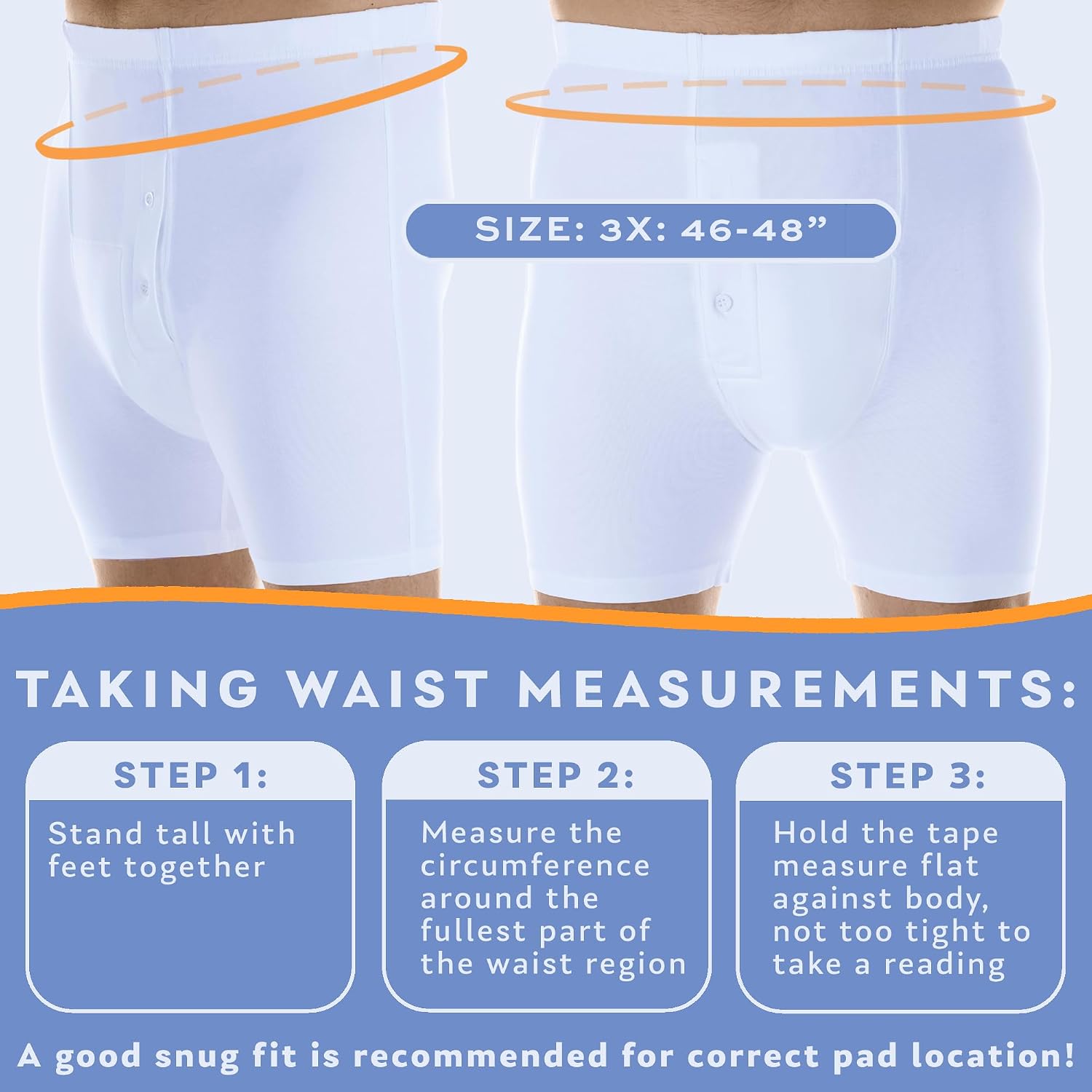 Wearever Men’s Incontinence Boxer Briefs for Bladder Control with Regular Absorbency - Reusable & Washable Leak Proof Underwear for Men 150 ml (Pack of 3) (Assorted) (3XL) (Waist 46-48) image 4