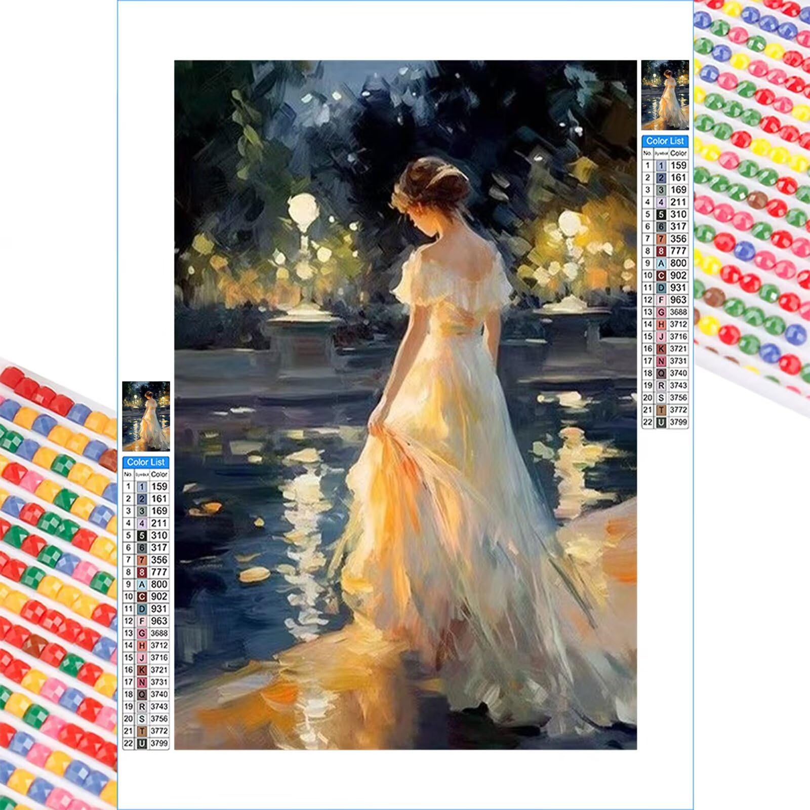 Zestawy artystyczne z diamentami dla dorosłych, zestawy do malowania diamentami z płótnem HD, DIY, klejnot, sztuka, błyszczący, kryształ górski, zestawy do haftu krzyżykowego do domu, biura, sztuka