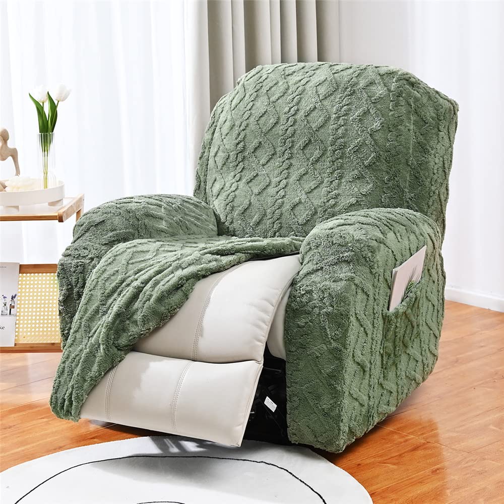 FANSU Recliner Chair Covers for Electric Chair 1 Seater with Pockets - Image 3