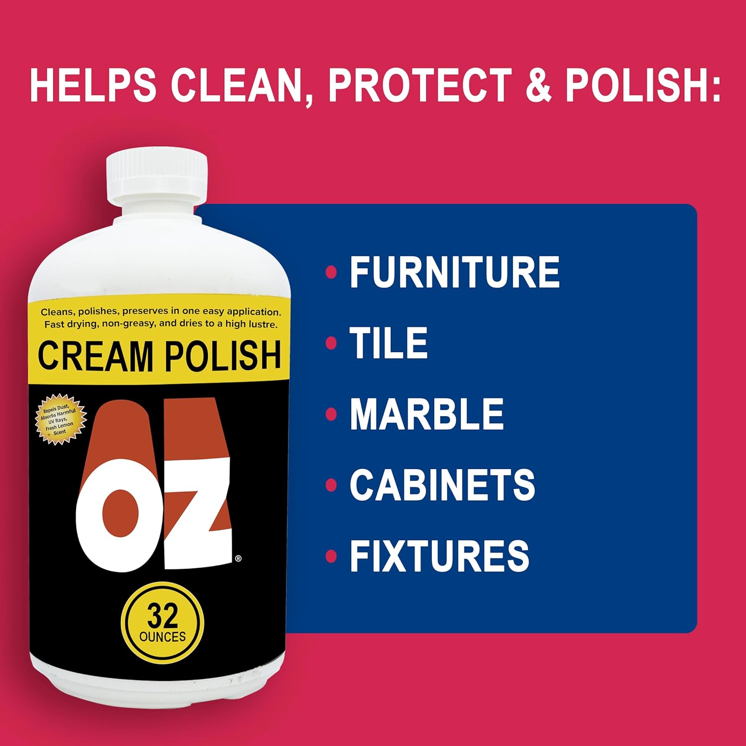 Mohawk Finishing Products OZ Cream Polish, M860-0006, 1 Quart
