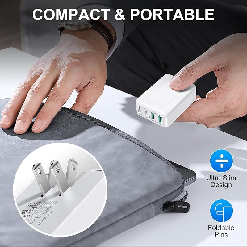 Acezeek 40W USB-C gyors töltő 4 porttal iPhone Samsung telefonokhoz