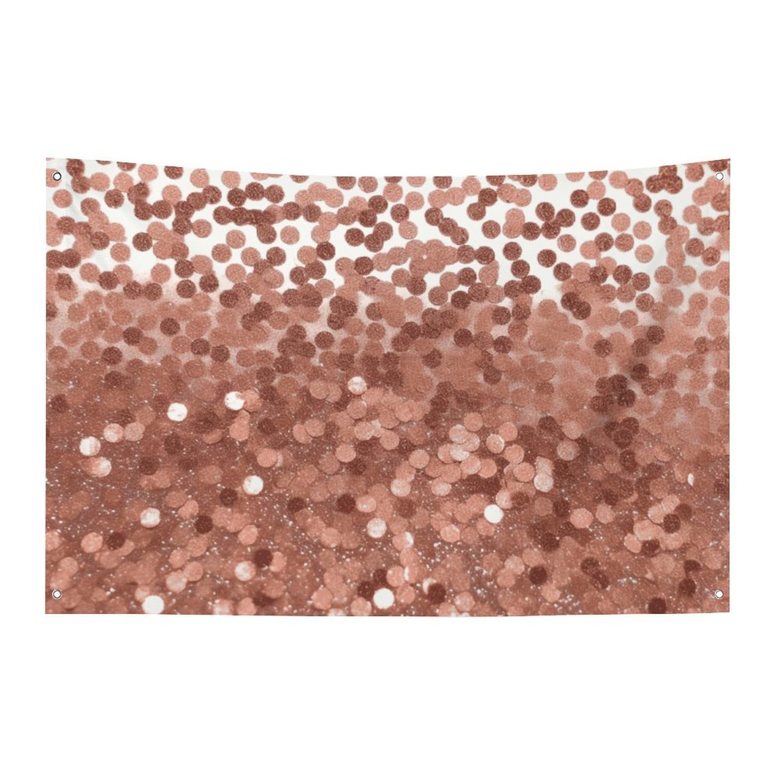 Bannière résistante aux intempéries or rose en polyester durable de fête