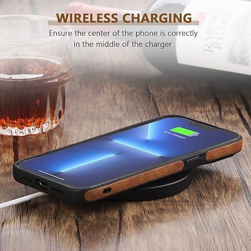 Miniatura 6 de Razstorm Funda protectora de cuero de lujo con diseño único para iPhone 14, antideslizante, resistente a los arañazos, ultra delgada, funda