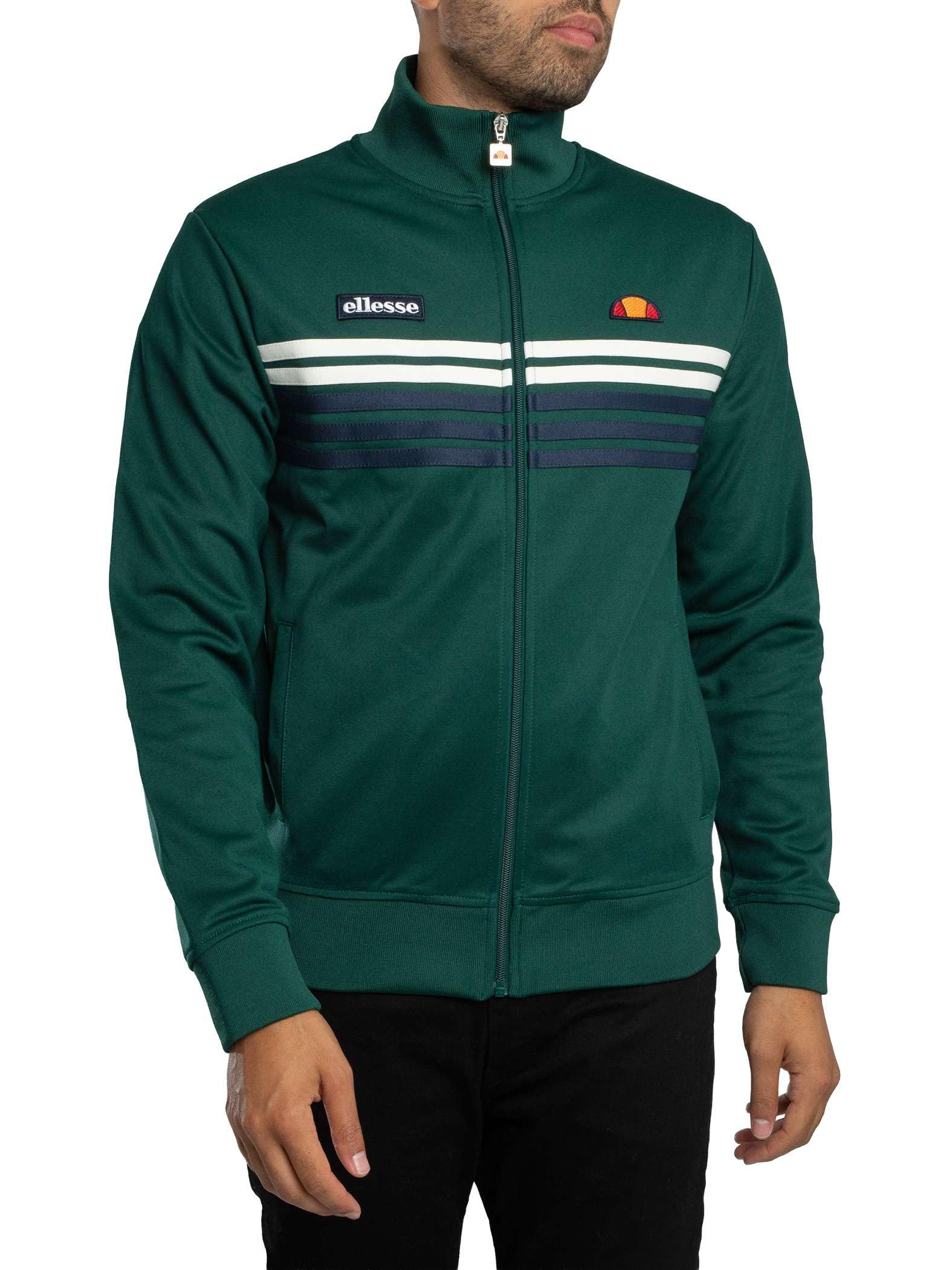 Ellesse Men's Vicenza Track Jacket, Dark Green, XL